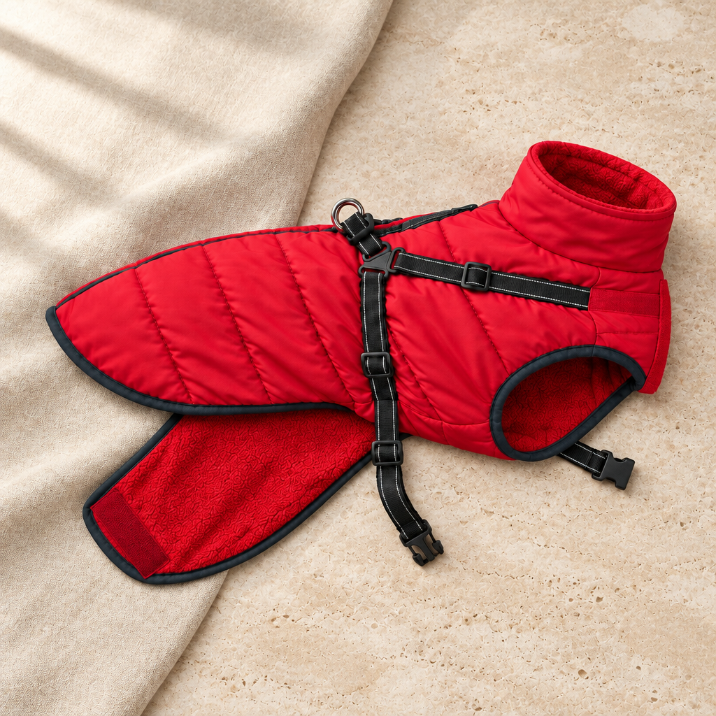 Material detail of the Ars Walk All-Weather Coat Harness